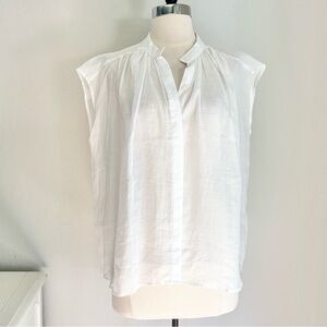 Banana Republic Oversized Ramie Sheer Top, White, XS,
NWT